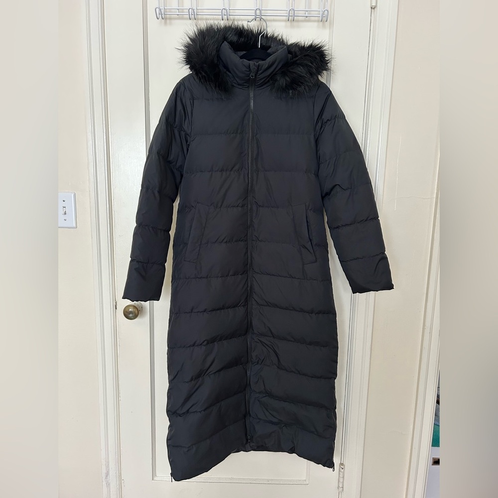 Lands’ End Women’s Down Maxi Coat Black